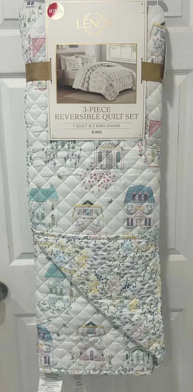 Lenox Spice Village 3-Piece Reversible King Quilt Set